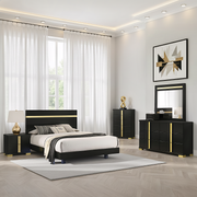 Vikholm Contemporary Bedroom Set, 5 Pieces