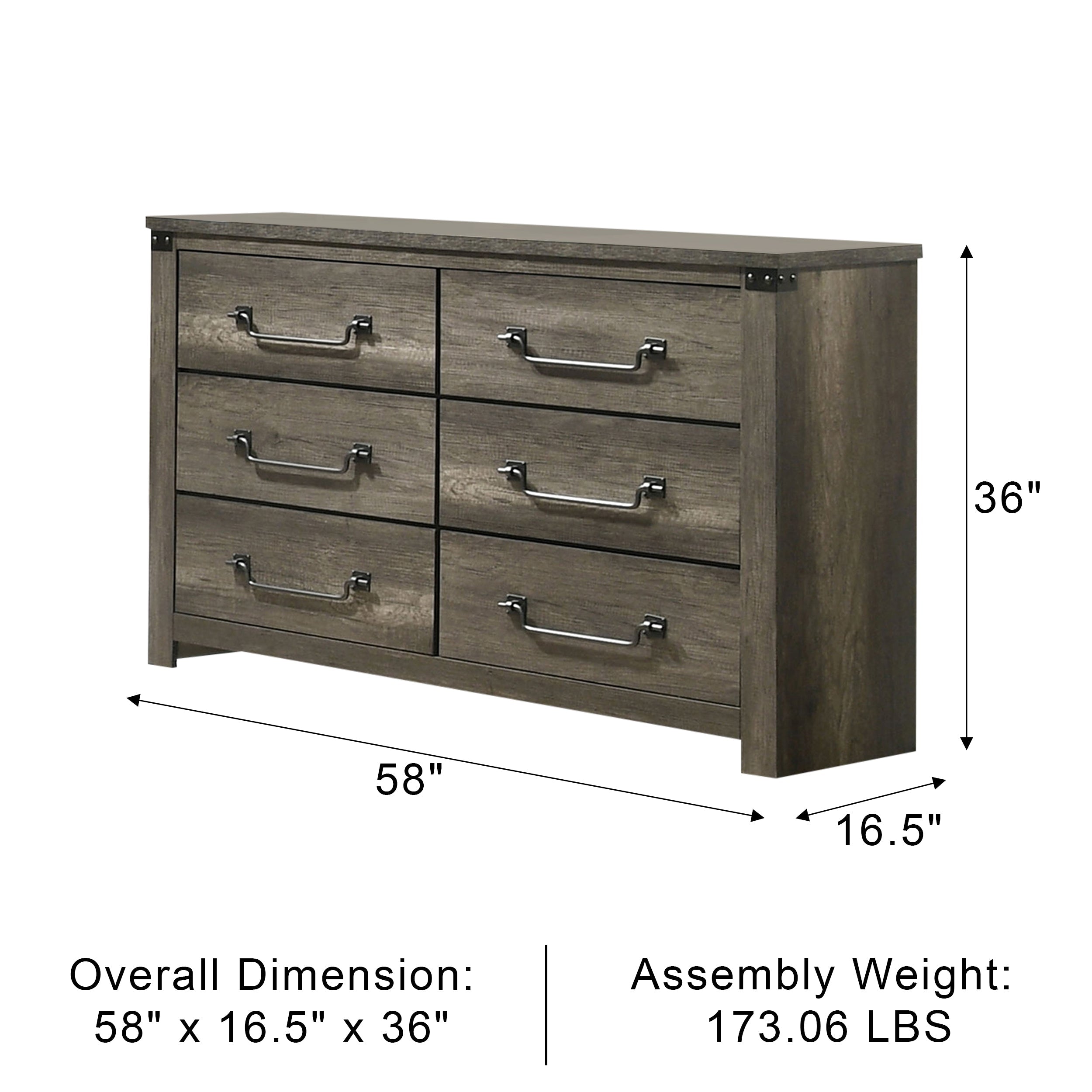 Arlingtona Rustic Farmhouse Dresser