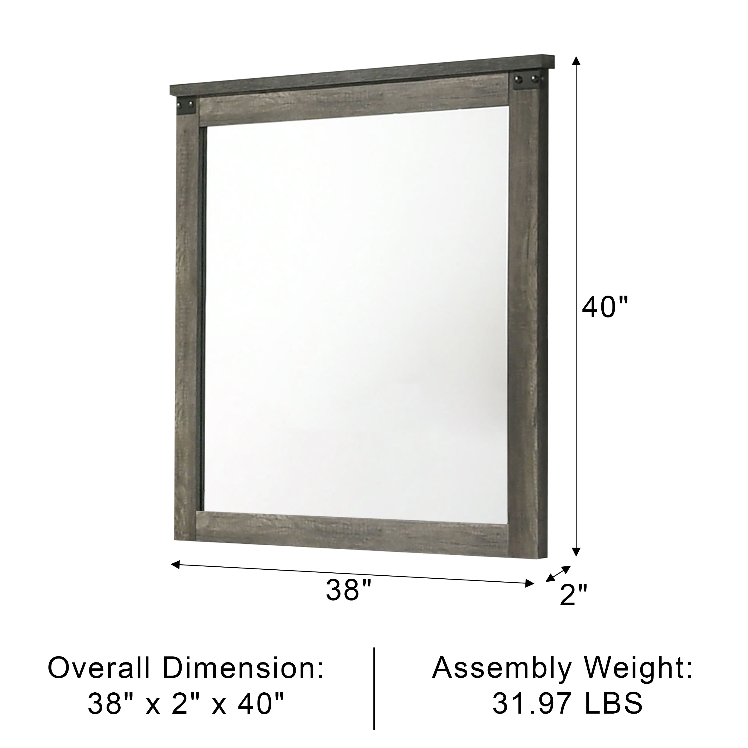 Arlingtona Rustic Farmhouse Mirror