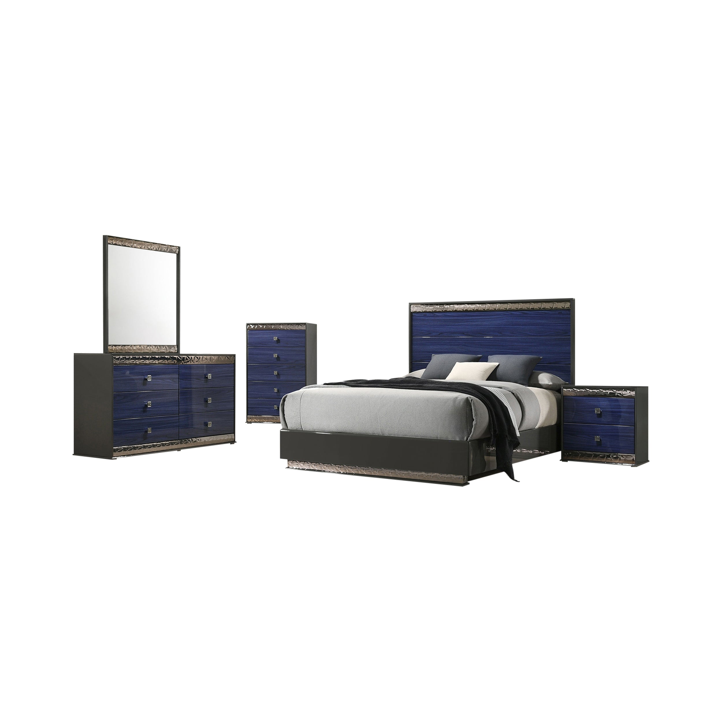 Sorrenta Glam Bedroom Set, 5 Pieces