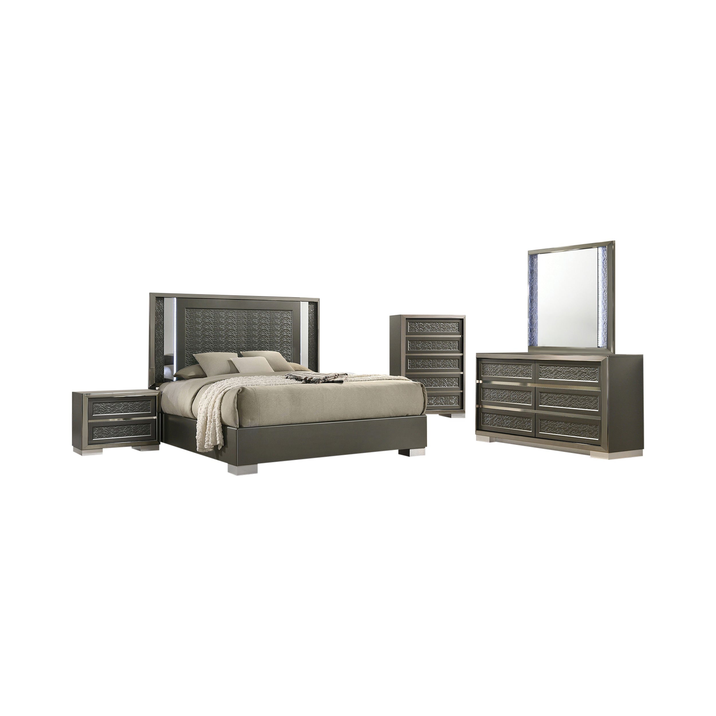 Fernhill Contemporary Bedroom Set, 5 Pieces