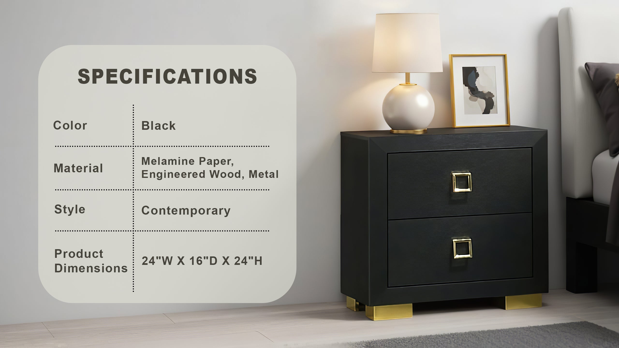 Winslow Contemporary Nightstand