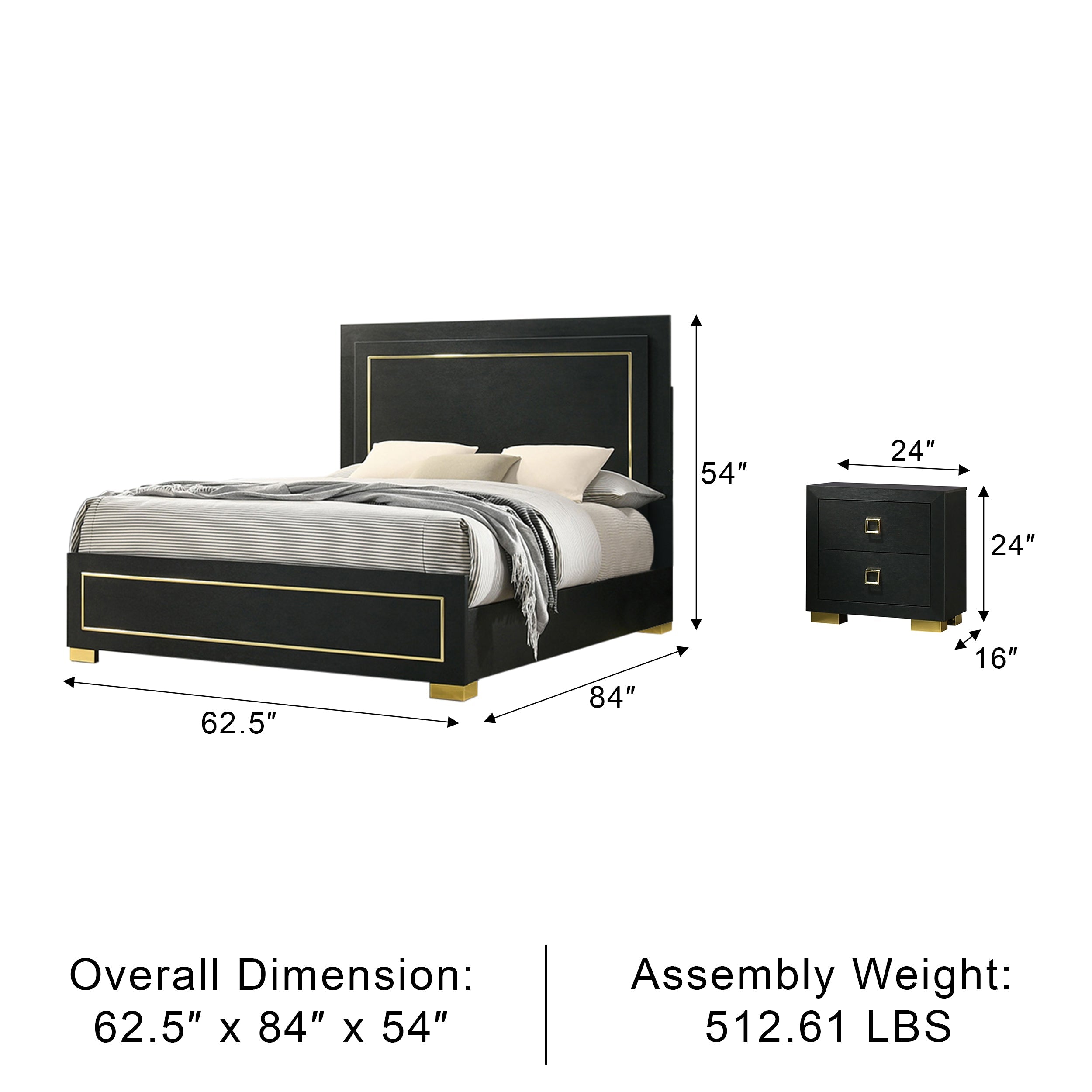 Winslow Contemporary Bedroom Set, 5 Pieces