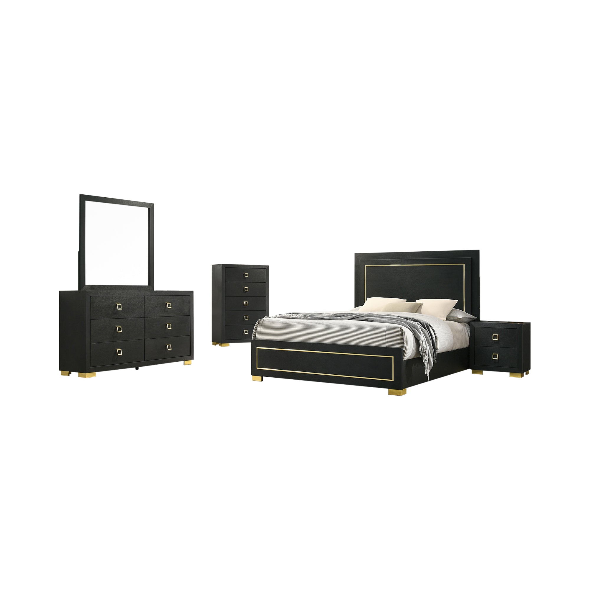 Winslow Contemporary Bedroom Set, 5 Pieces