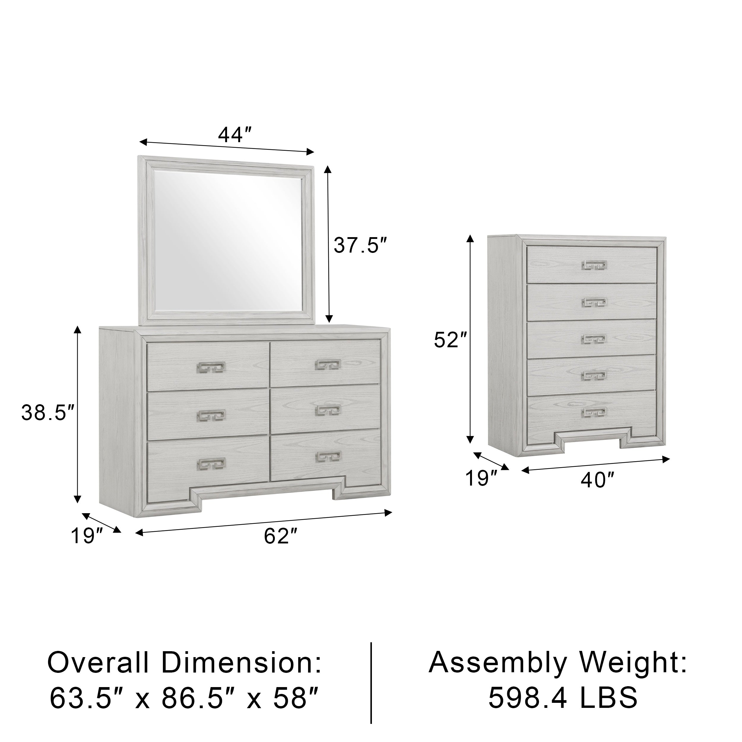 Dalbrone Transitional Bedroom Set, 5 Pieces