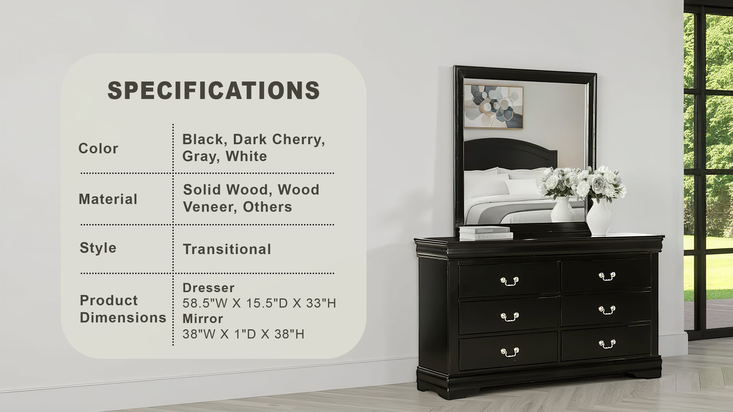 Duc De Savoie Transitional Mirror