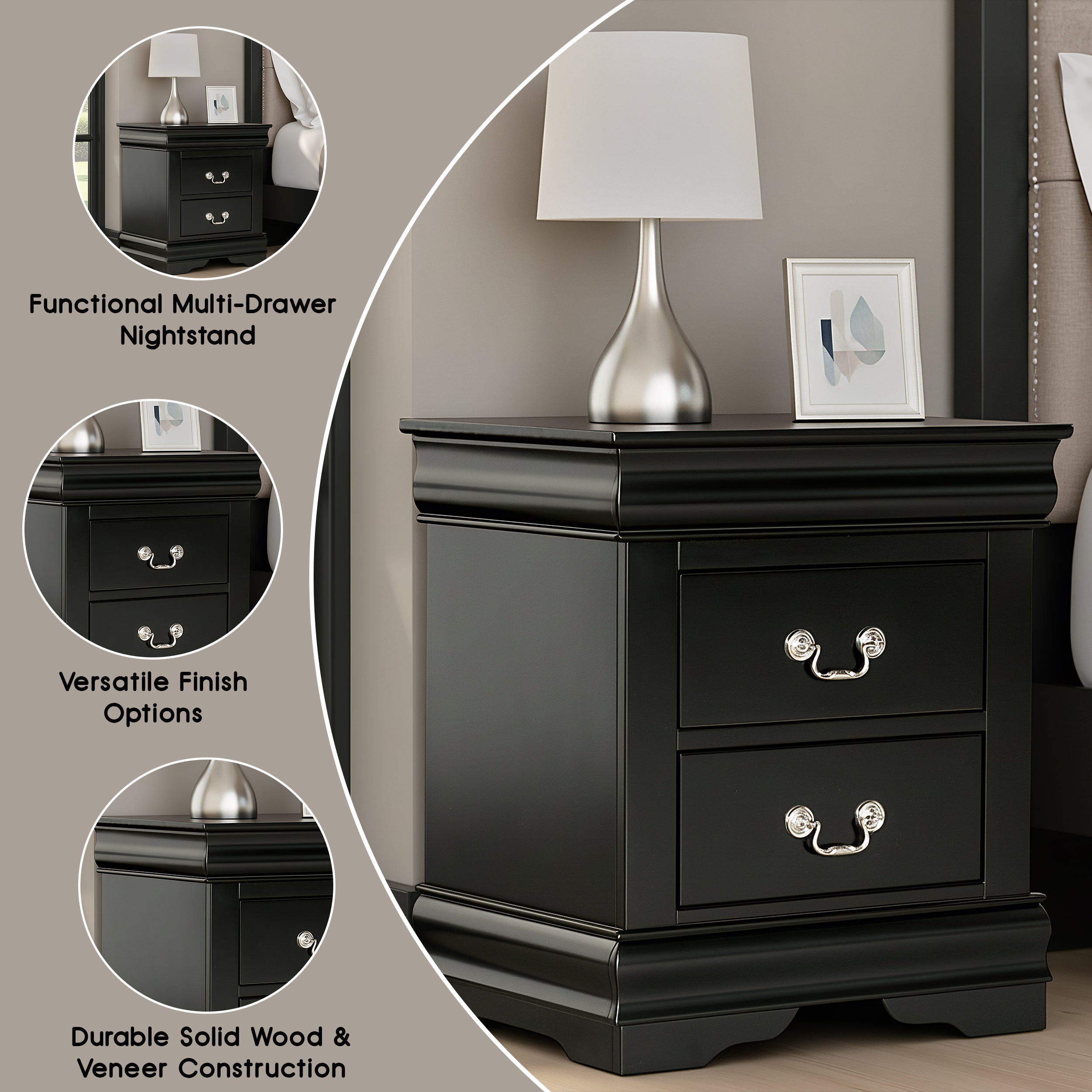 Duc De Savoie Transitional Nightstand