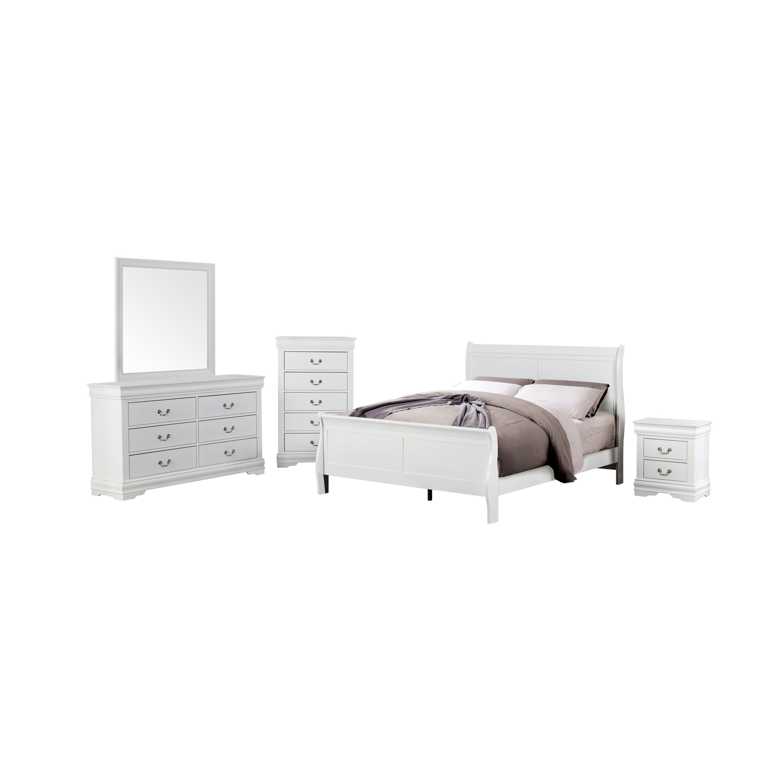 Duc De Savoie Transitional Bedroom Set, 5 Pieces
