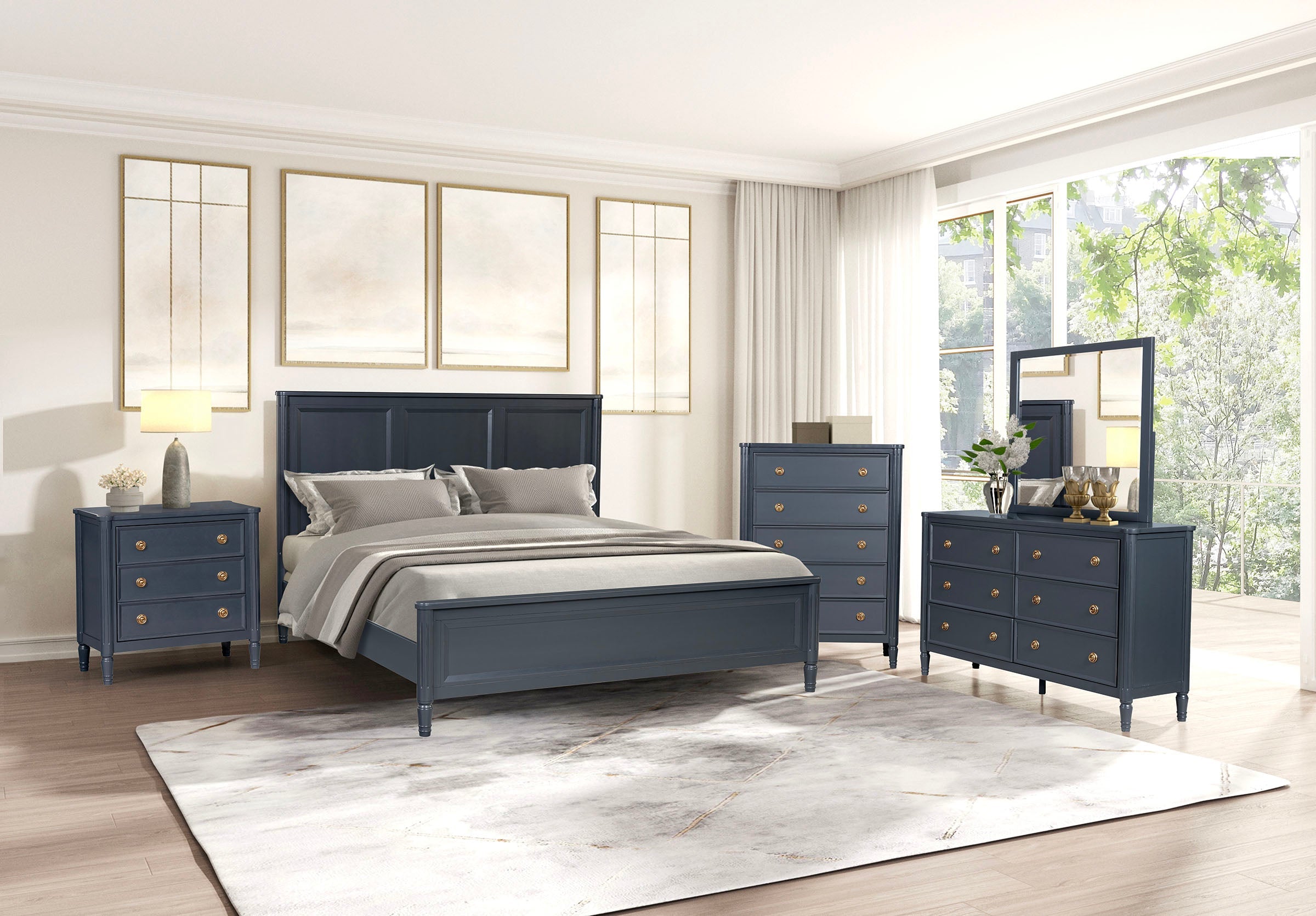 Altamira Classic Panel 4-Piece Bedroom Set