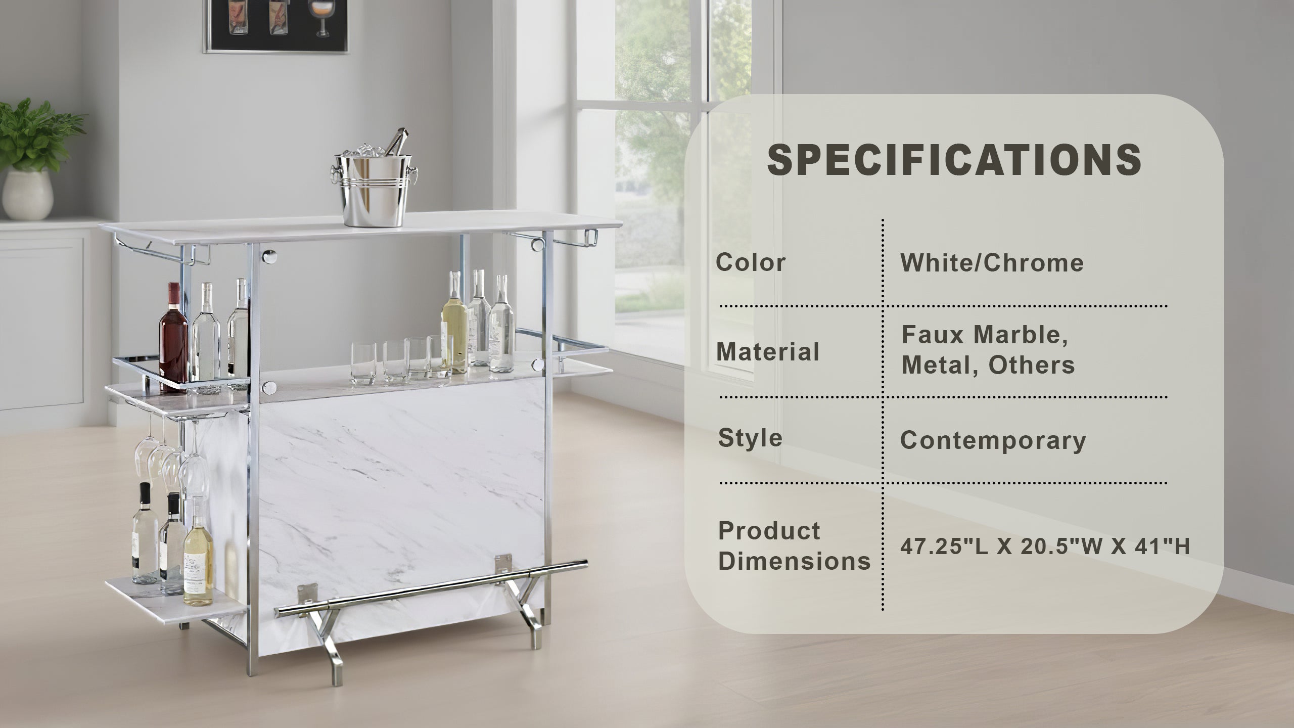 Lyanna Contemporary Bar Table