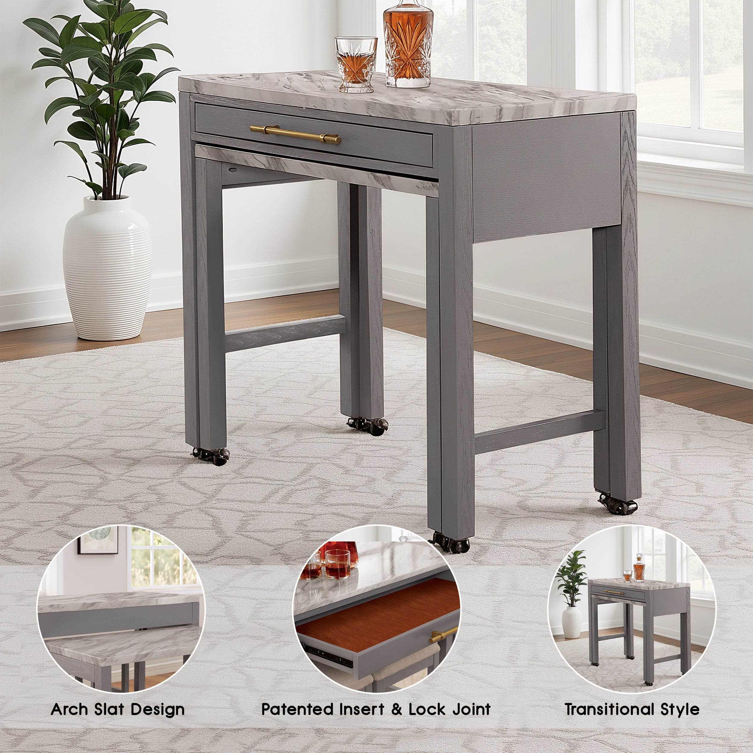 Wellington Rustic Counter-Height Table