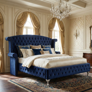 Alzir Elegant Luxury Tufted Velvet Platform Bed