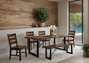 Dulce Rustic Industrial Farmhouse 6-Piece Dining Room Set