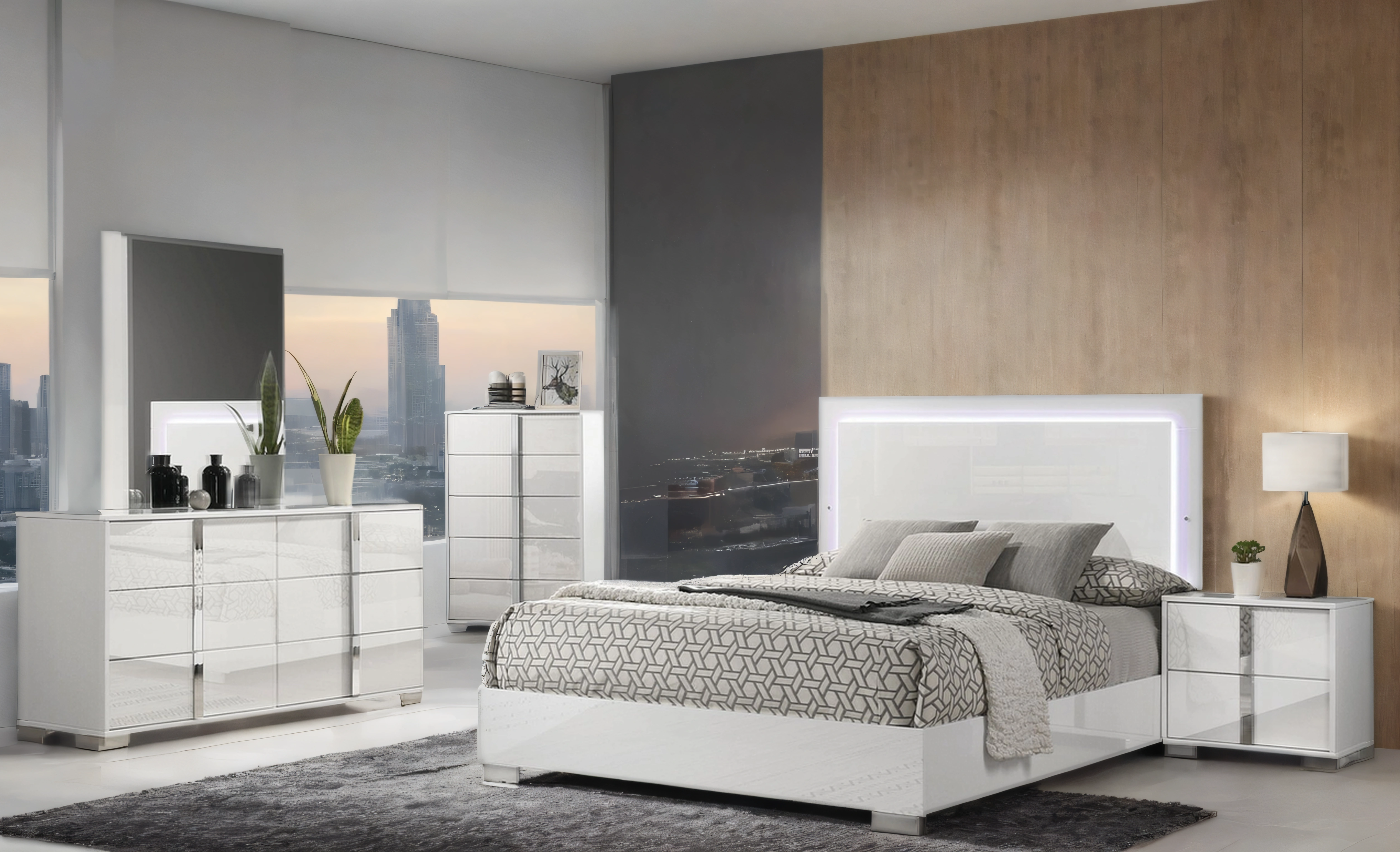 Sinistra Contemporary 4-Piece Bedroom Set
