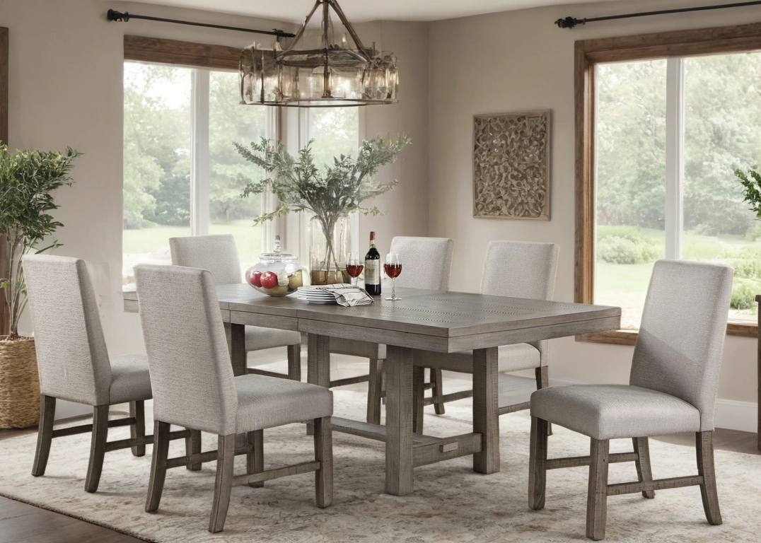 San Antonio Modern Rustic 7-Piece Dining Set