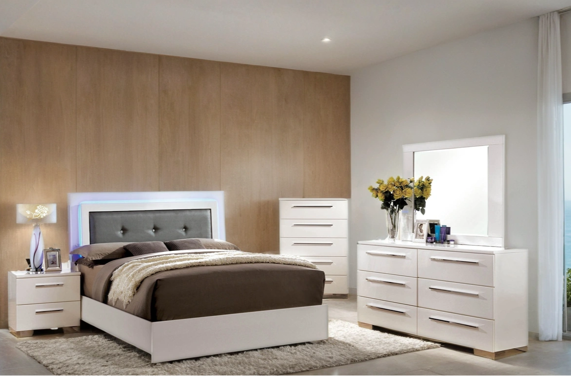 Clementine Modern Contemporary Four Piece Bedroom Set