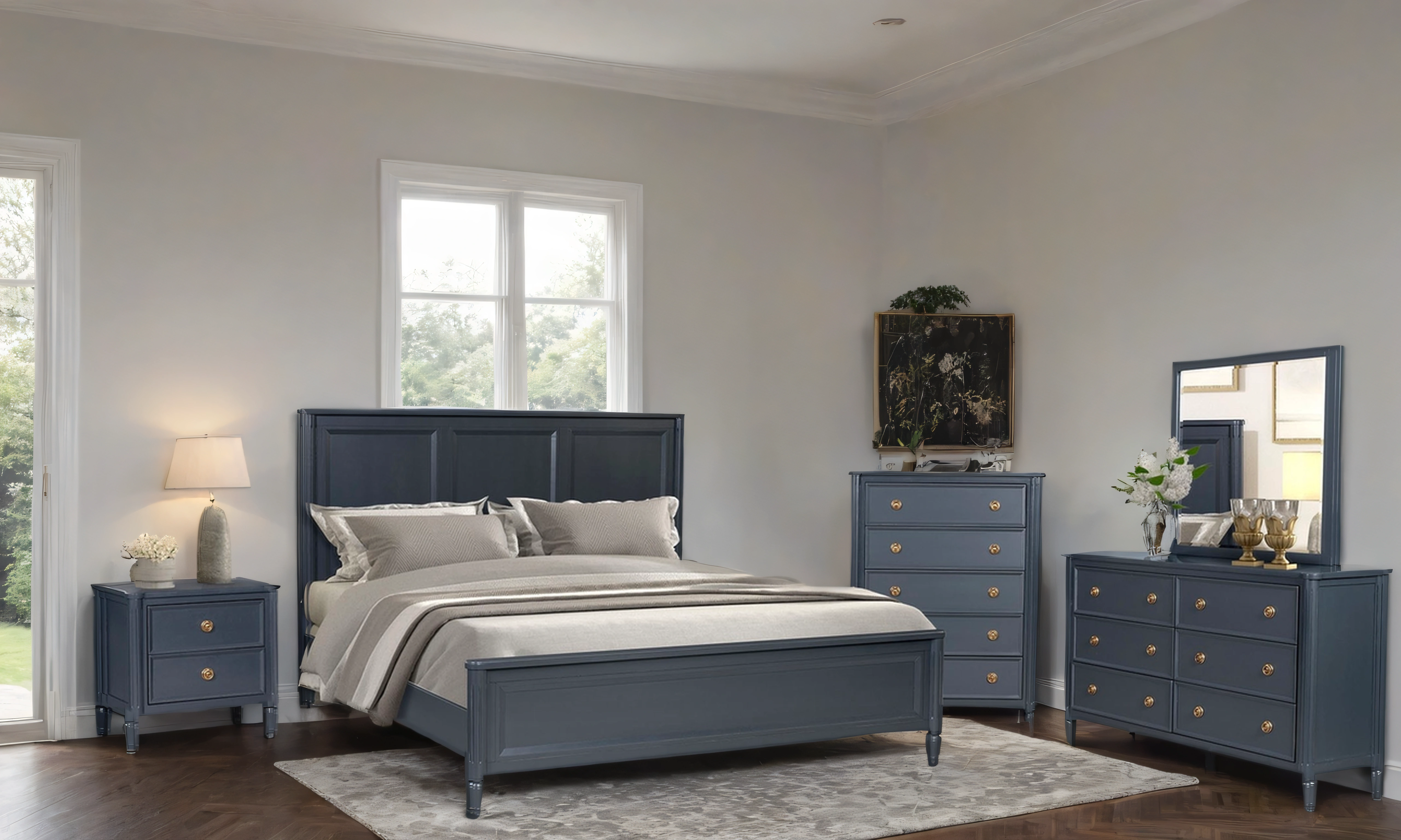 Altamira Classic Panel 4-Piece Bedroom Set