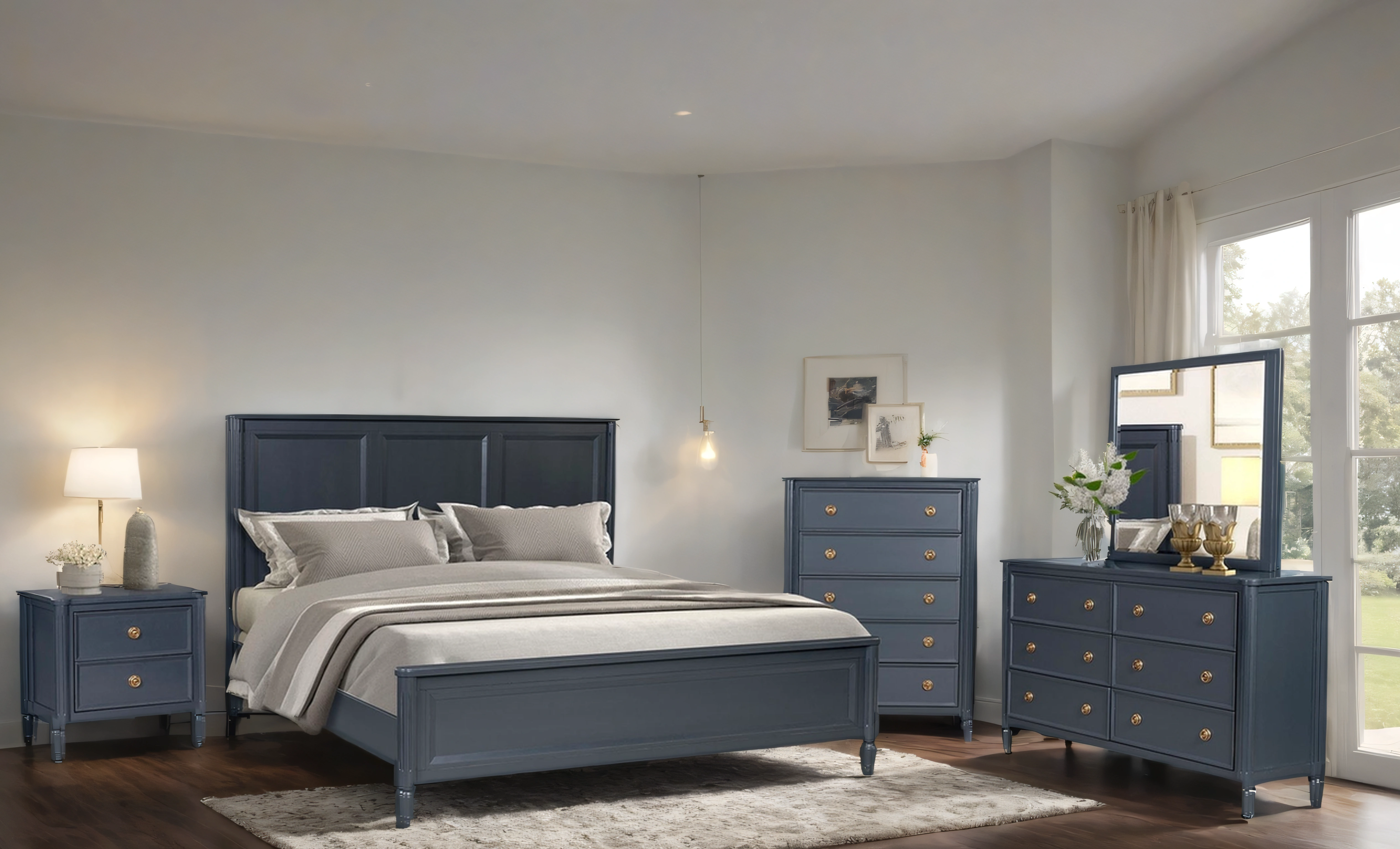 Altamira Classic Panel 4-Piece Bedroom Set