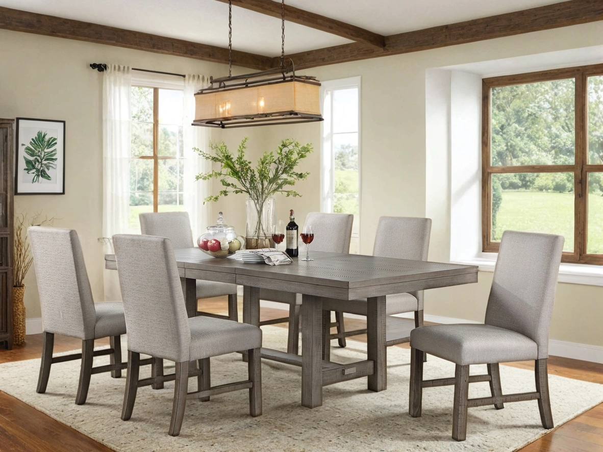 San Antonio Modern Rustic 7-Piece Dining Set