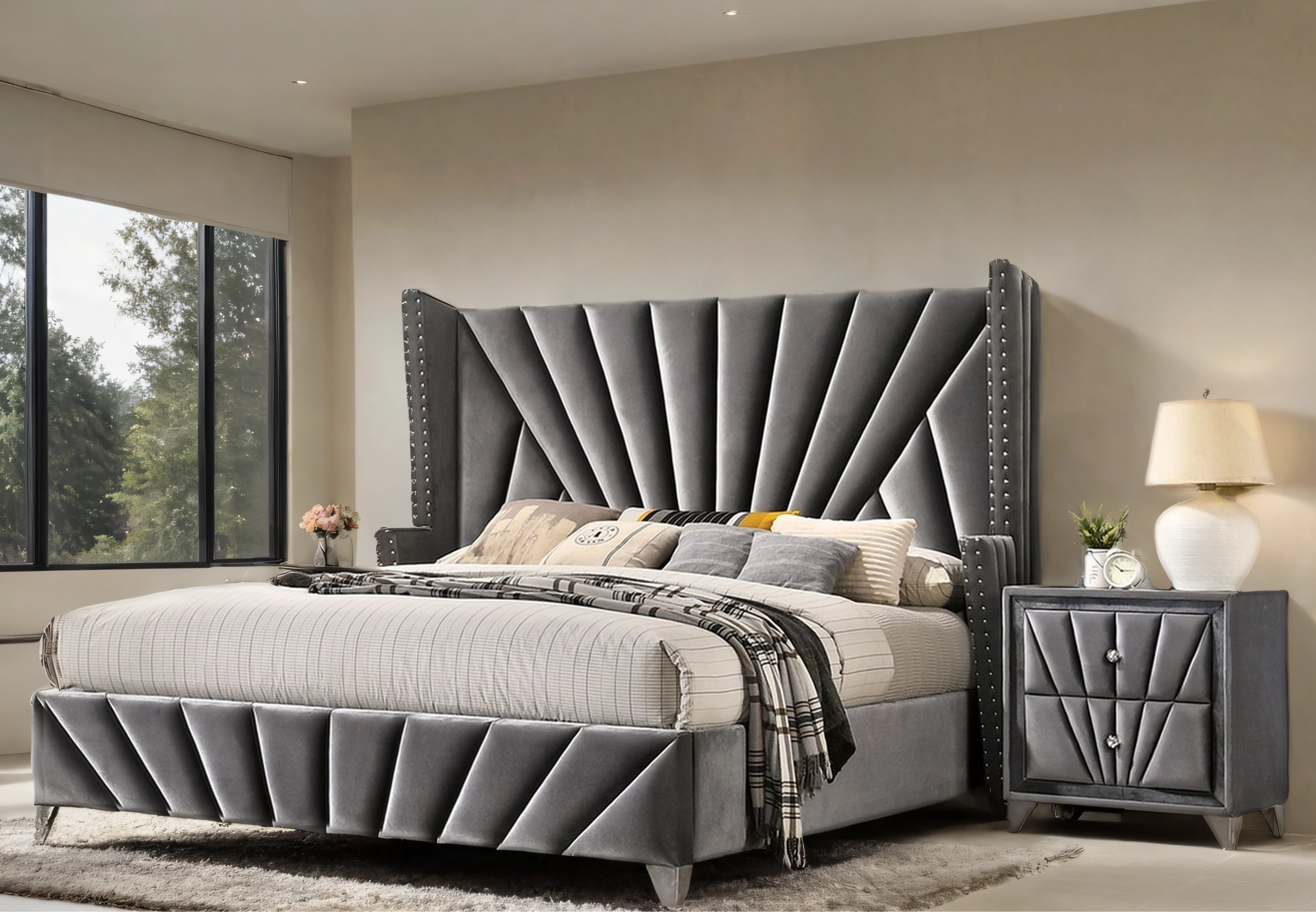 Vienzelle Classic Upholstered Bed