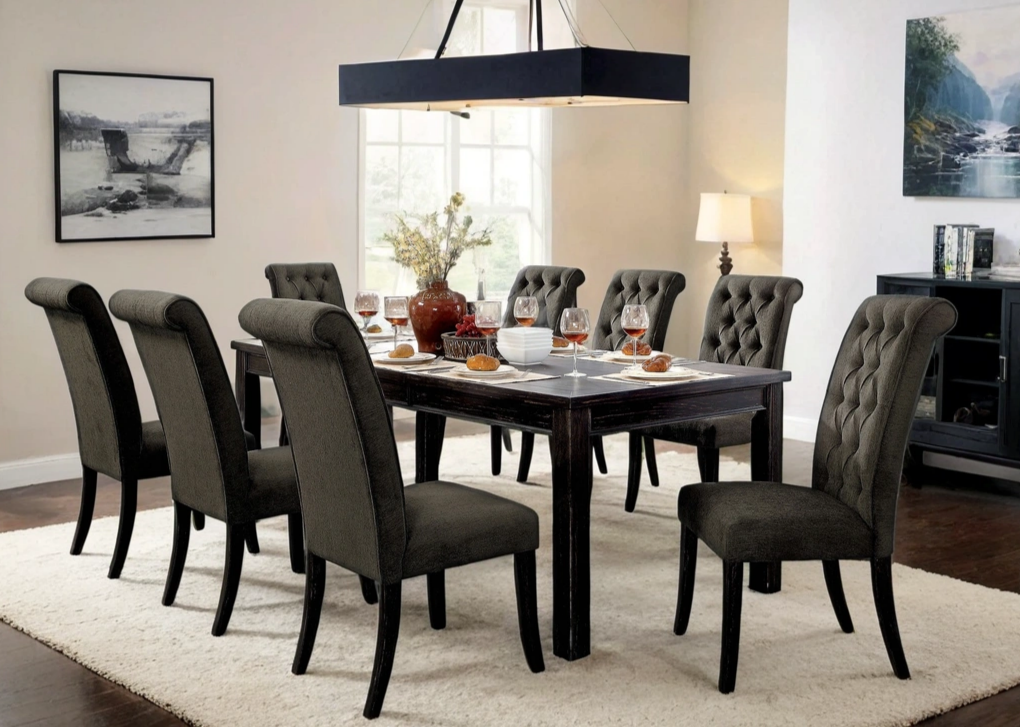 Sania 9-Piece Elegant Dining Room Set