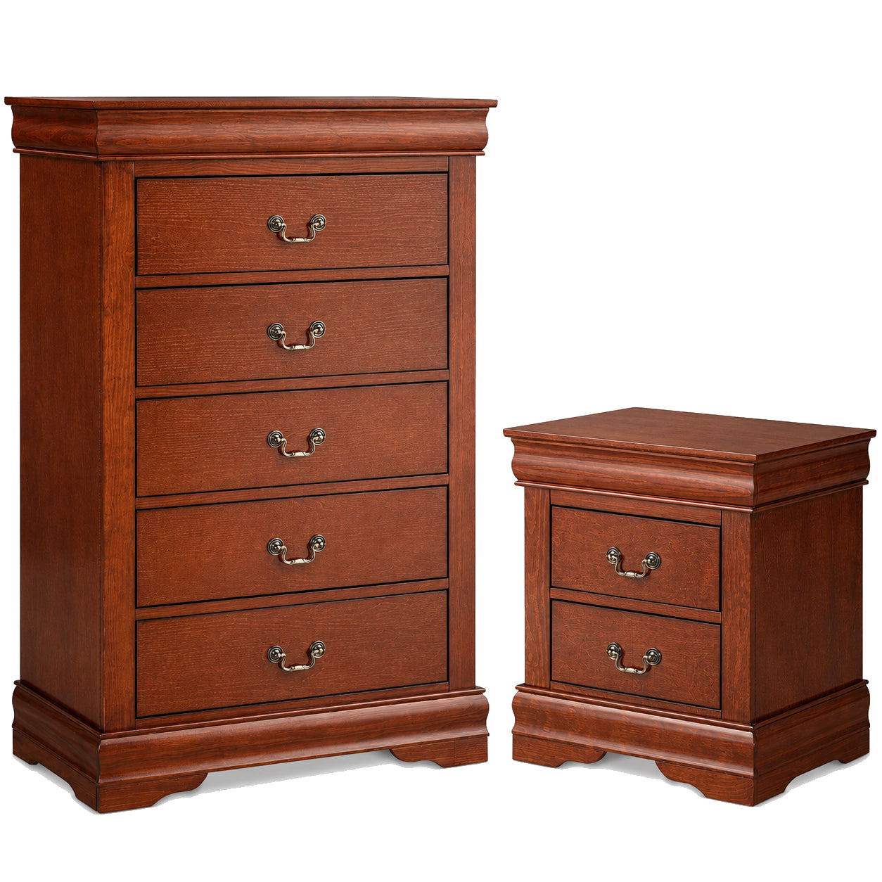 Transitional Solid Wood Chest with English Dovetail Drawers and Bracket Feet