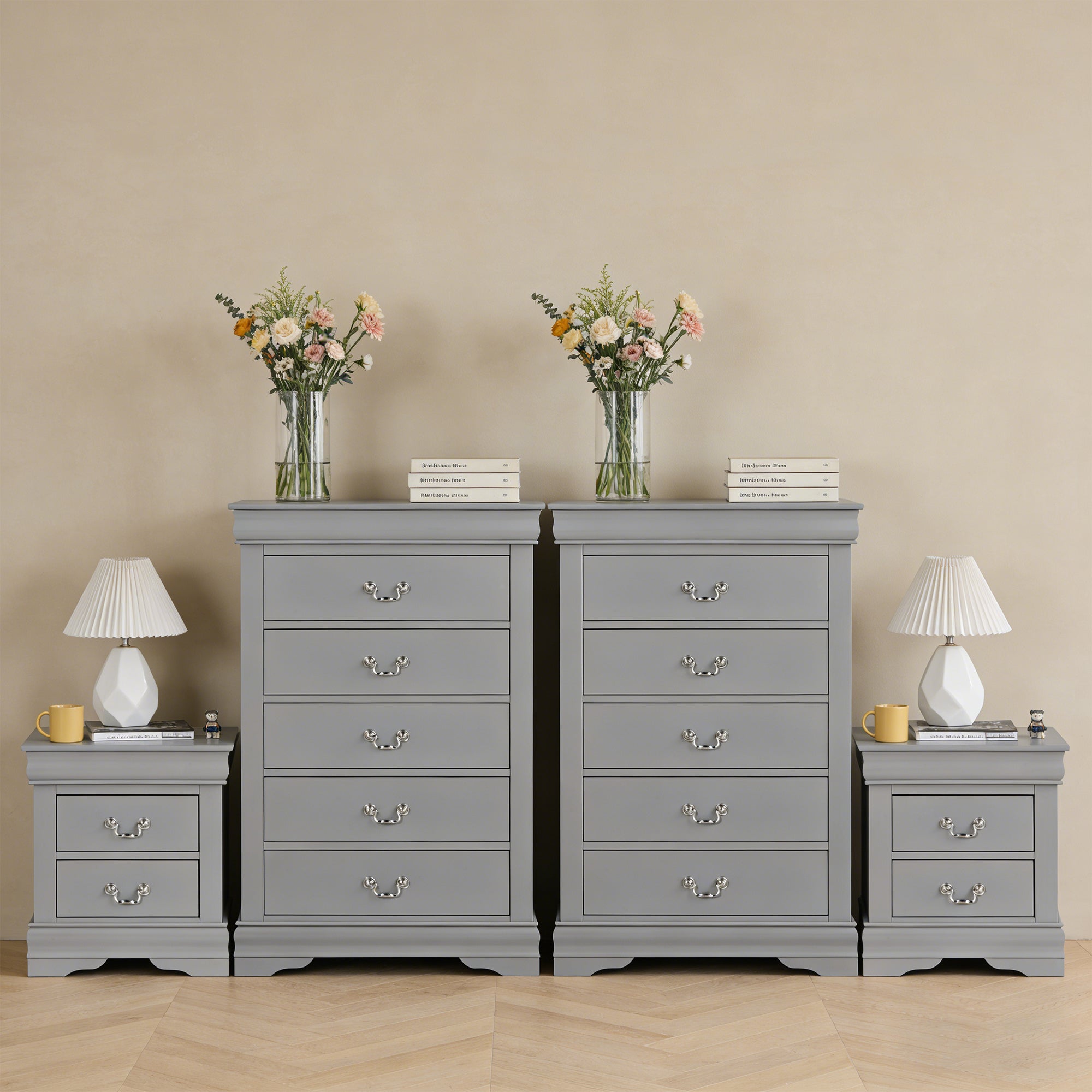 Transitional Solid Wood Chest with English Dovetail Drawers and Bracket Feet