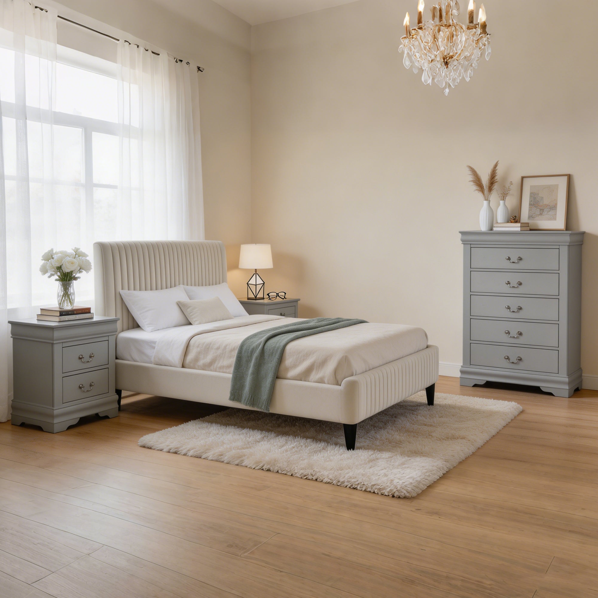 Transitional Solid Wood Chest with English Dovetail Drawers and Bracket Feet
