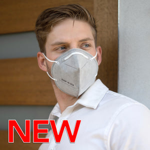 NEW 5-Layer Face Mask Made In USA (Not N95) - Washed Gray $1.69/Ea & up